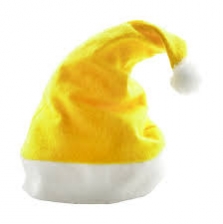 Папа Ноел Санта шапка жълта, AP761655-02