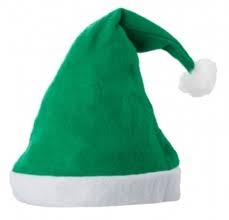Папа Ноел Санта шапка зелена, AP761655-07