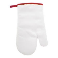 Ръкавица за фурна - печка Силакс бяла с червен кант