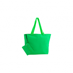 Плажнa чантa от полиестер с козметична чантичка AP731424-07 зелена