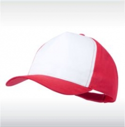 Червена/бяло бейзболна шапка