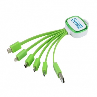 3-в 1 USB кабел за зареждане със 6 извода