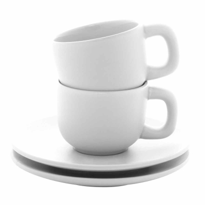 Керамични чаши за еспресо Бяла