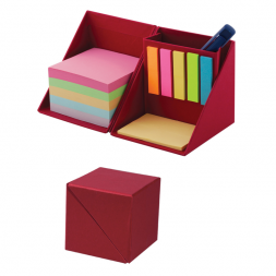 Кубче органаизер със самозалепващи се листчета - ЧЕРВЕН цвят