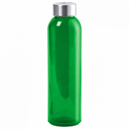 Прозрачна спортна бутилка без BPA, 500 ml, Зелена