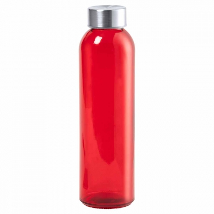 Прозрачна спортна бутилка без BPA, 500 ml, Червена