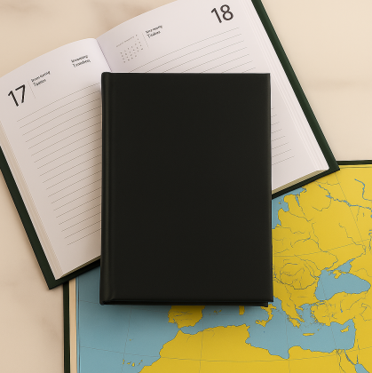 Бележник с дати 2026 ЧЕРЕН