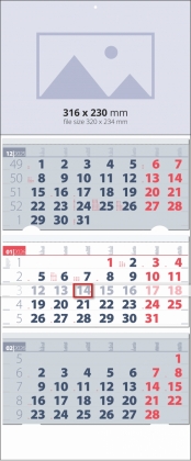 Календар 3 тела Елит - Син календар