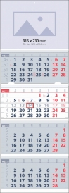 Календар 4 тела Елит Син