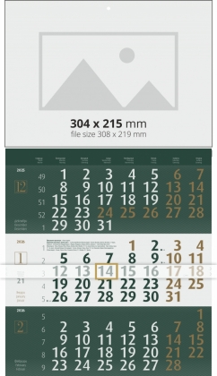 Календар Лукс | Зелен