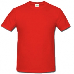 едноцветна мъжка тениска Keya - ЧЕРВЕНА